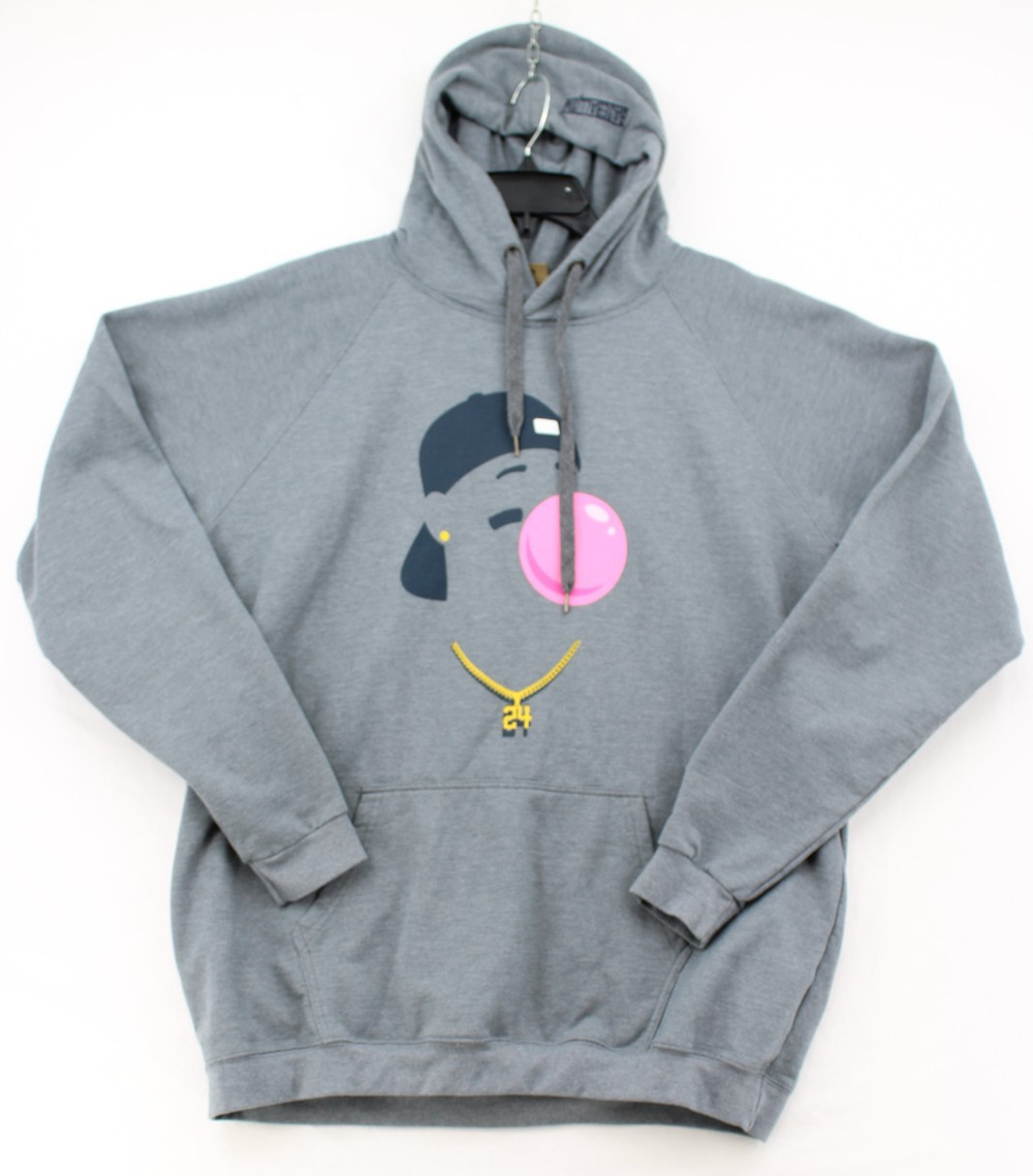 Ken Griffey Jr. Baseballism bubblegum hoodie Mens 2XL Gray MLB Athleisure #24